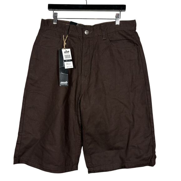 NEW! Ask Jeans Casual Straight Let Brown - 36x14 - Picture 1 of 5